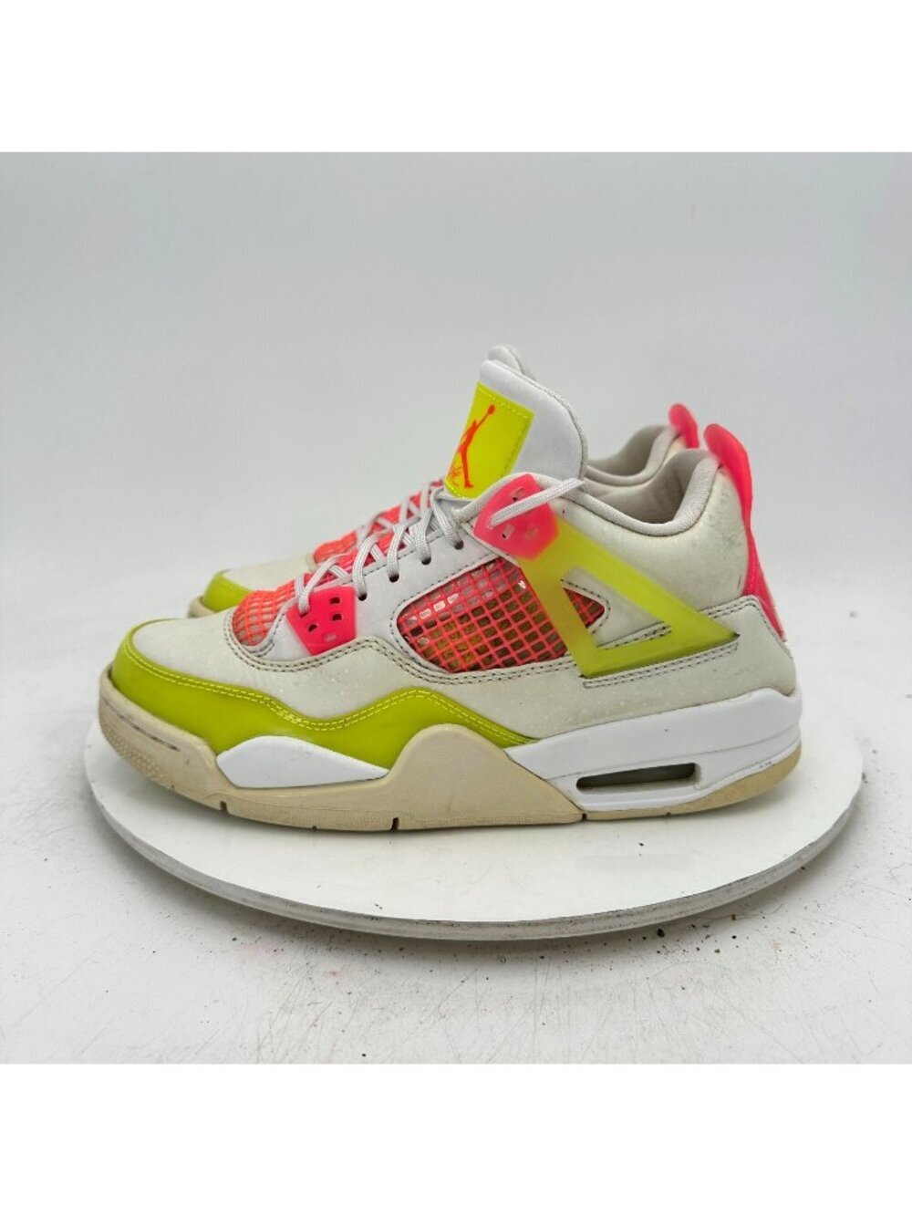 Nike Air Jordan 4 Youth Size 6Y Women 7.5 CV7808 100 Lemon Pink Blast White Shoe